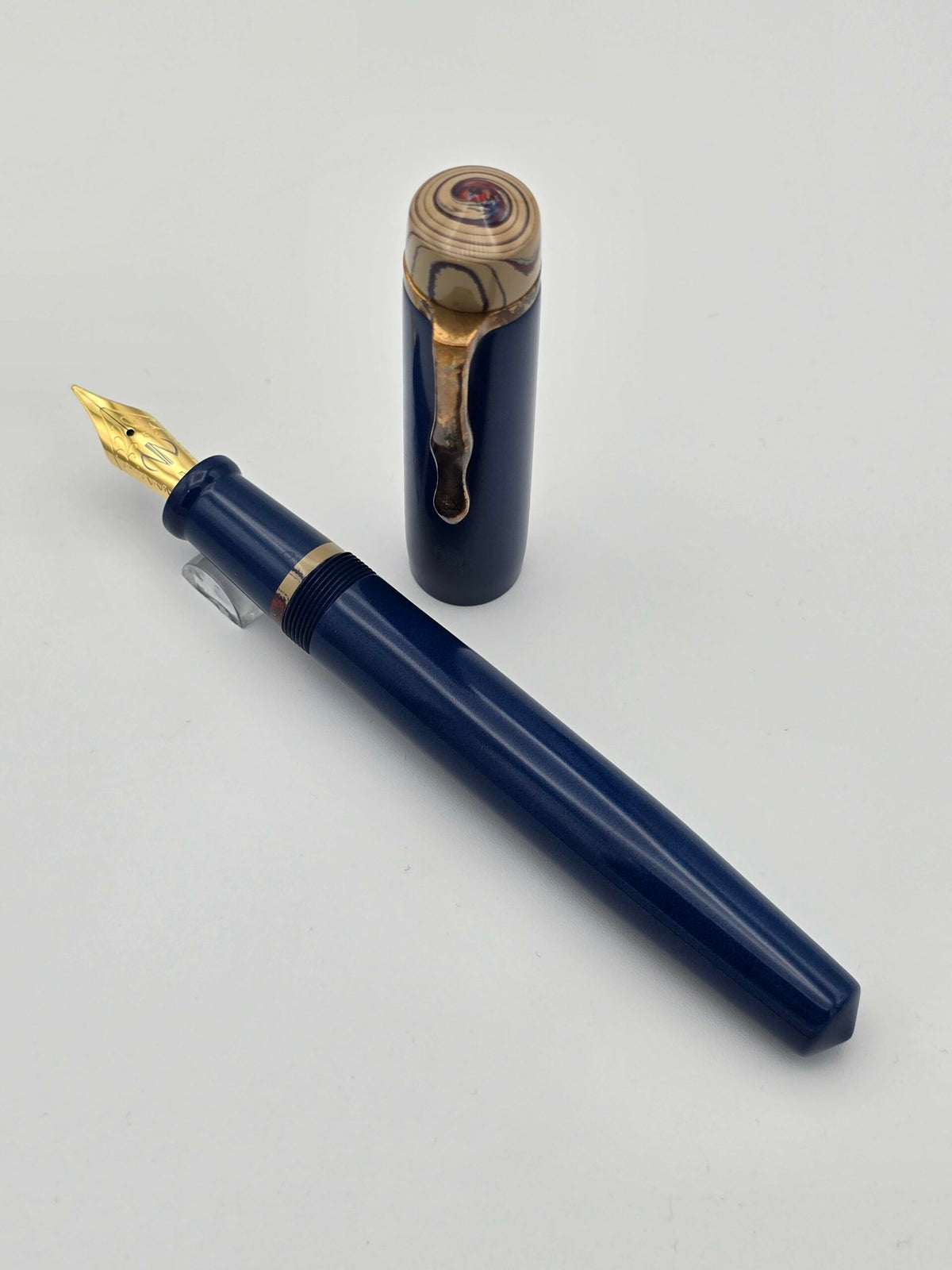 Newton Pens Knickerbocker Blue - Broad Steel Nib - Pre-Owned