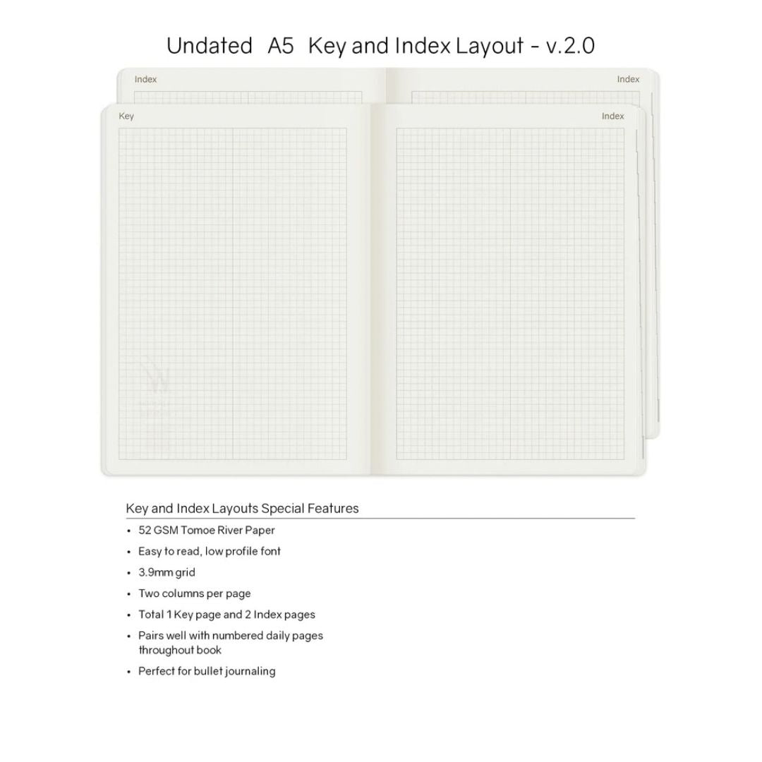 Wonderland222 - A5 Undated Weekly Planner V.2 - Midnight Sky (Tomoe River Paper)