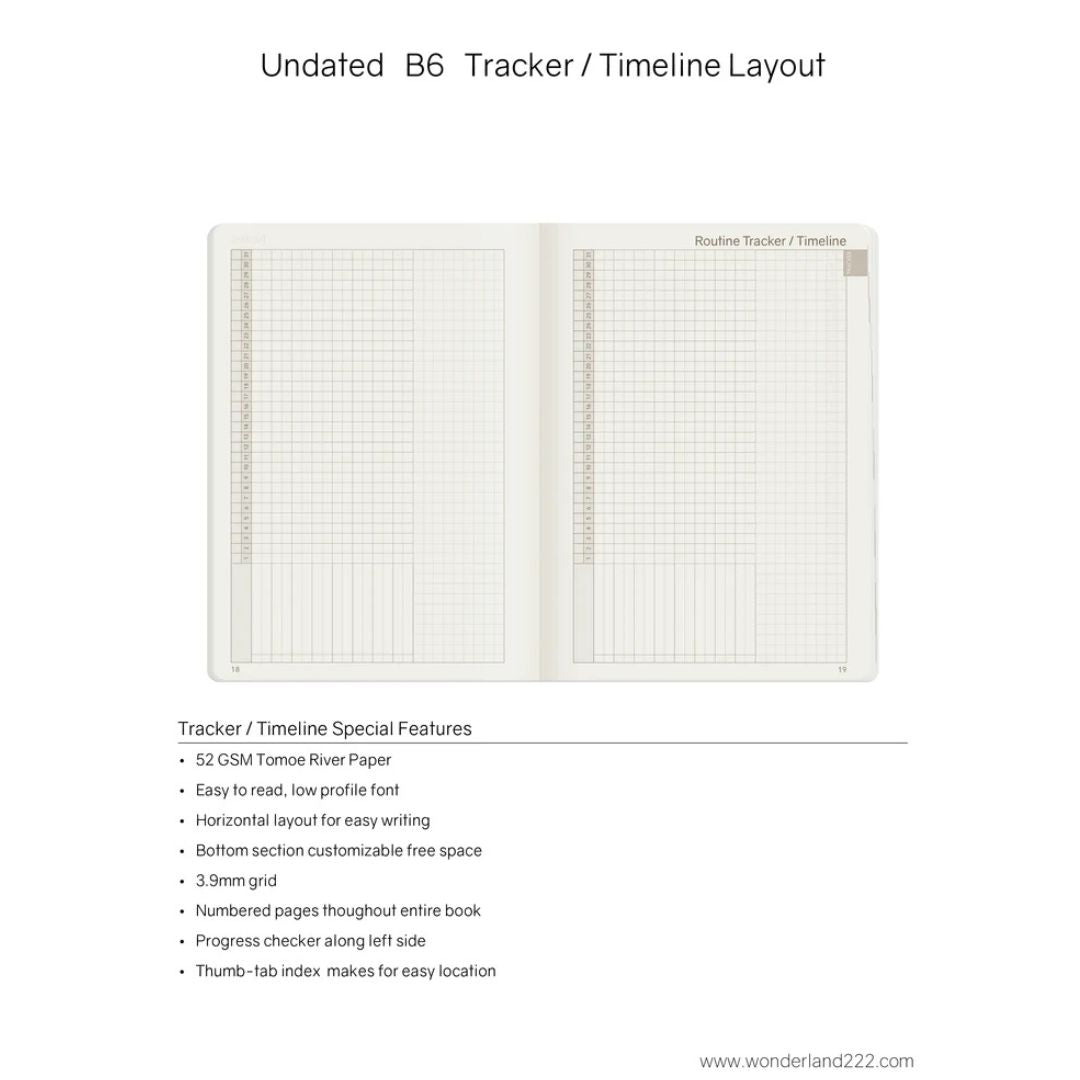 Wonderland222 - B6 Undated Weekly Planner V.1 - New Dawn (Tomoe River Paper)