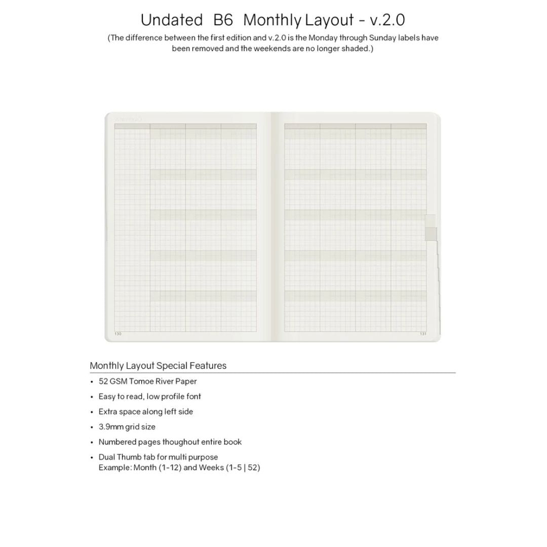 Wonderland222 - B6 Undated Weekly Planner V.2 - Lavender (Tomoe River Paper)