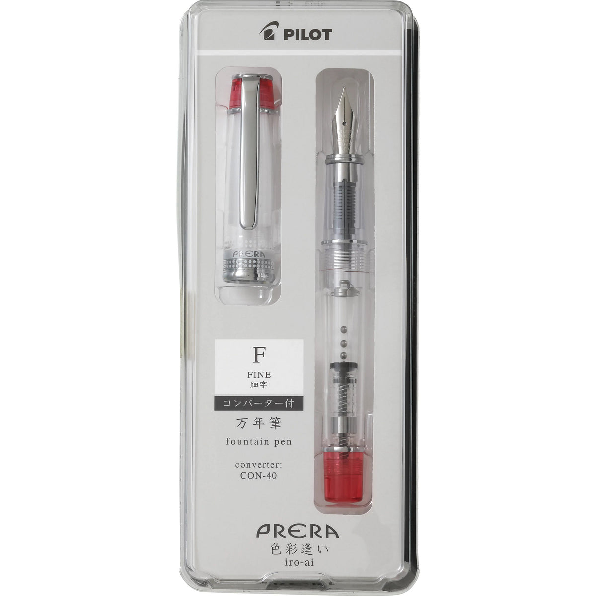 Pilot Prera Fountain Pen Translucent - Red