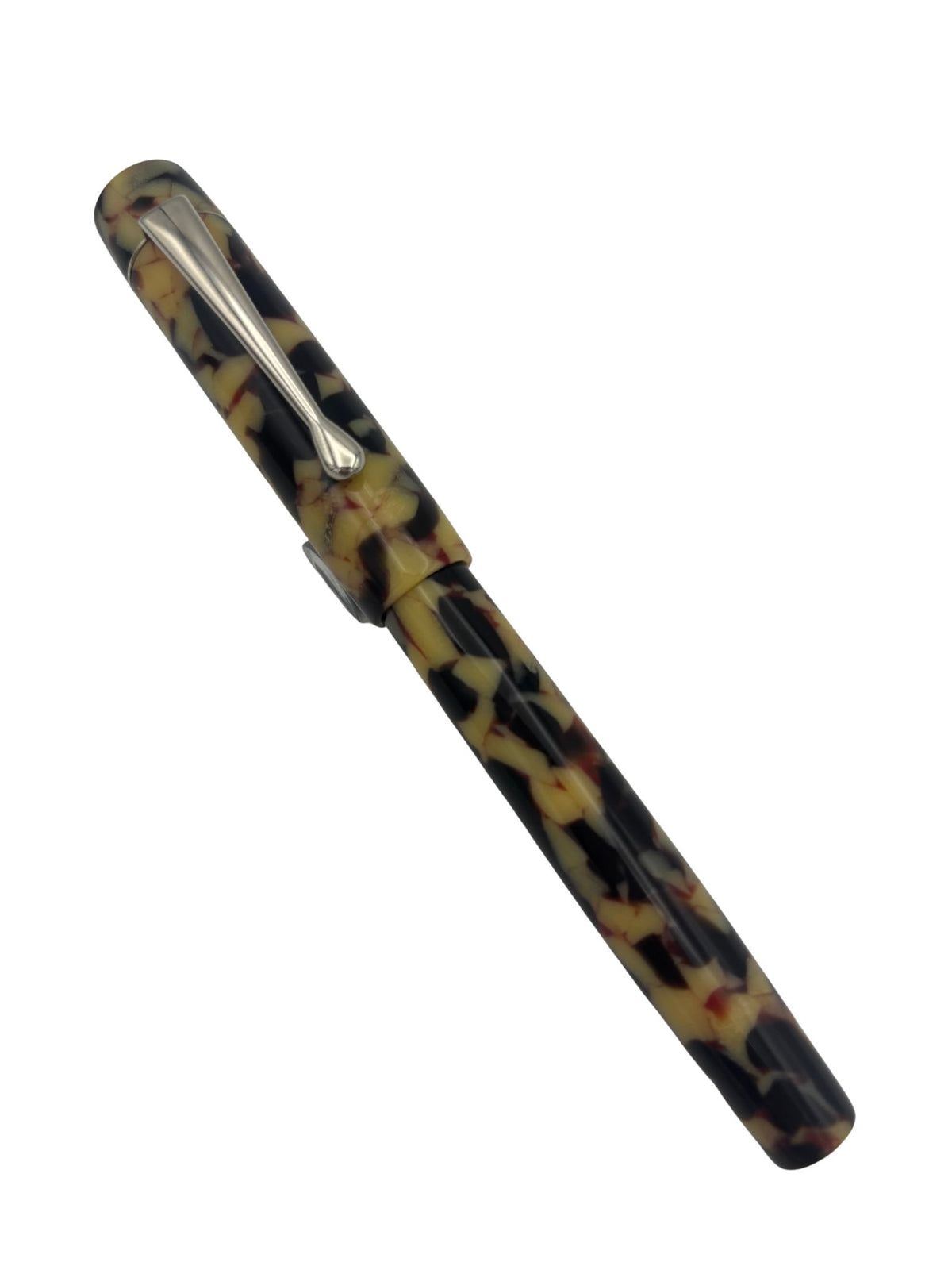 Newton Orville Brown Marble Fountain Pen - Medium Nib - Pre-Owned