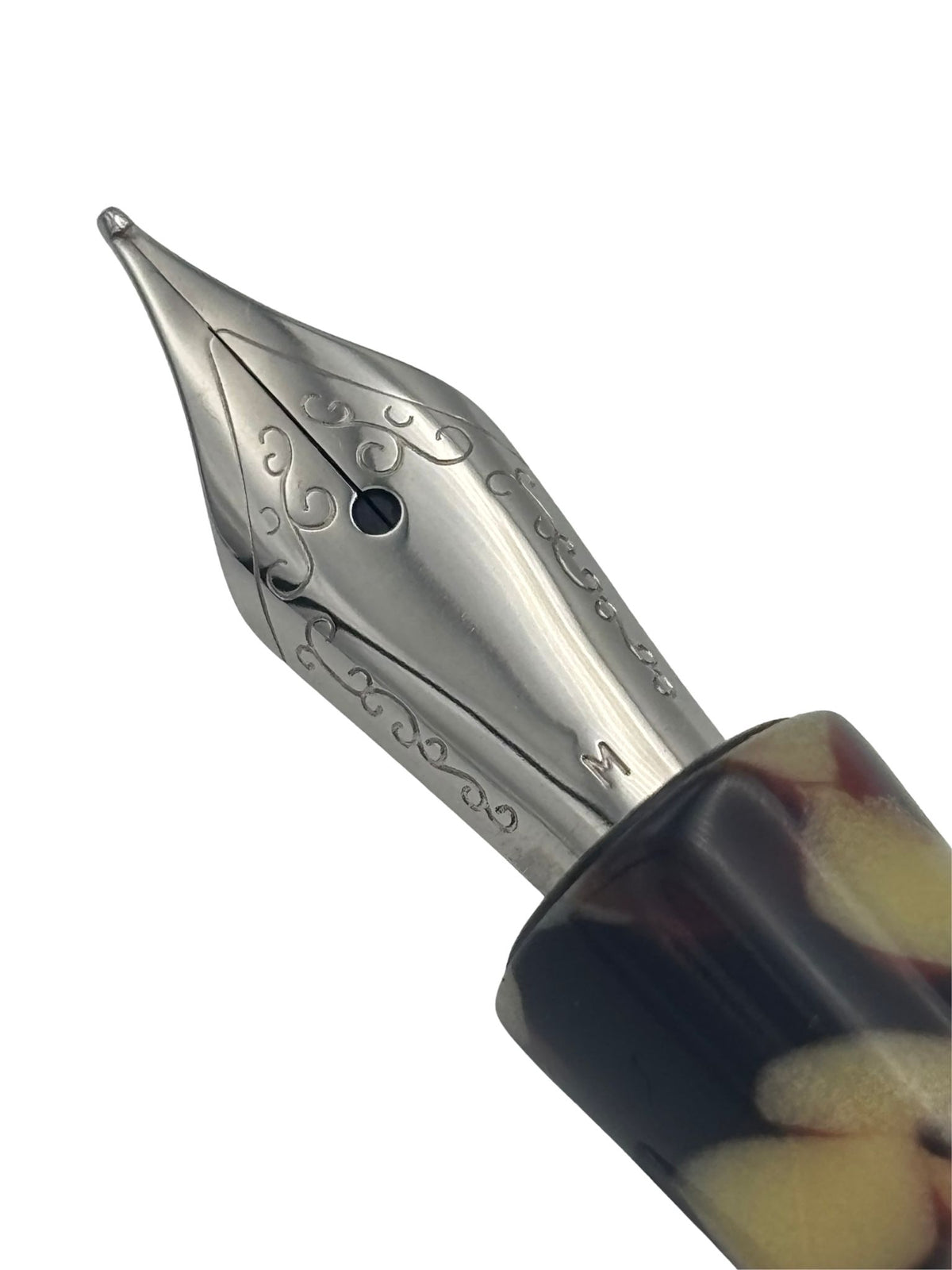 Newton Orville Brown Marble Fountain Pen - Medium Nib - Pre-Owned