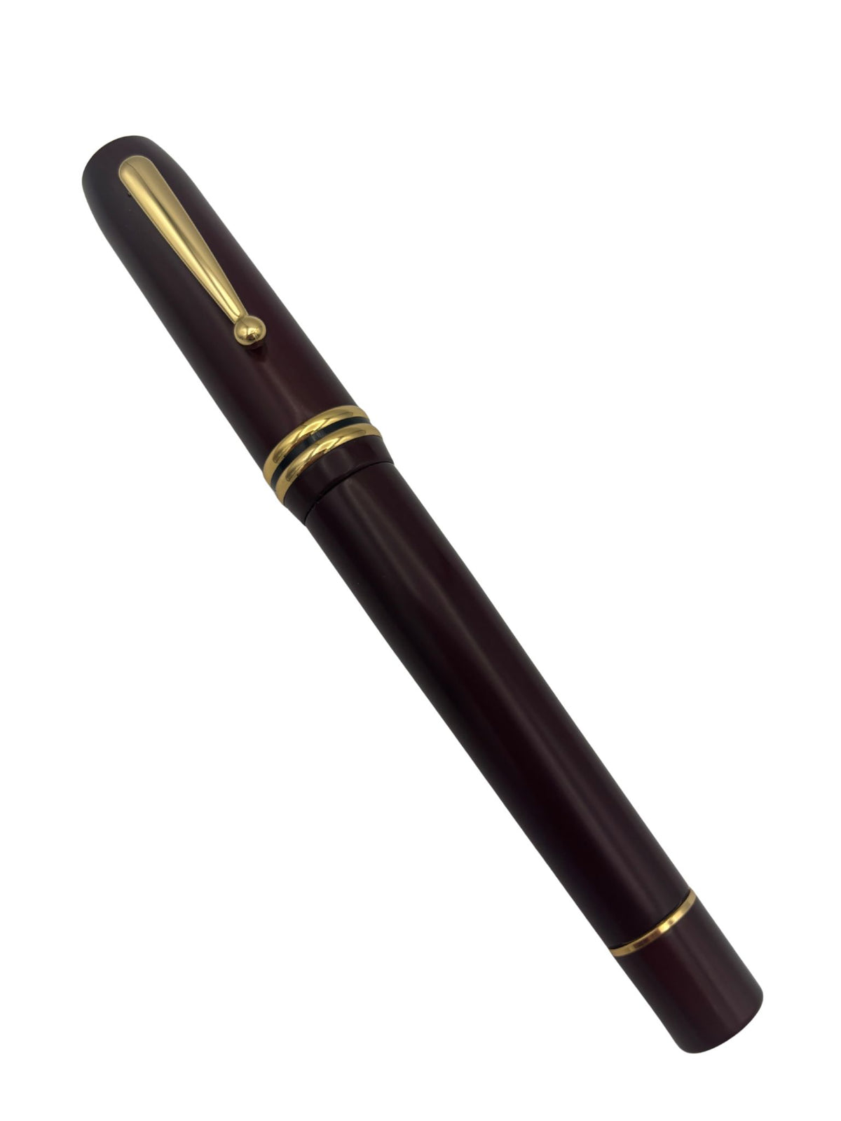 Wancher Seven Treasures Bakelite Maroon - Medium Steel Nib - Pre-Owned