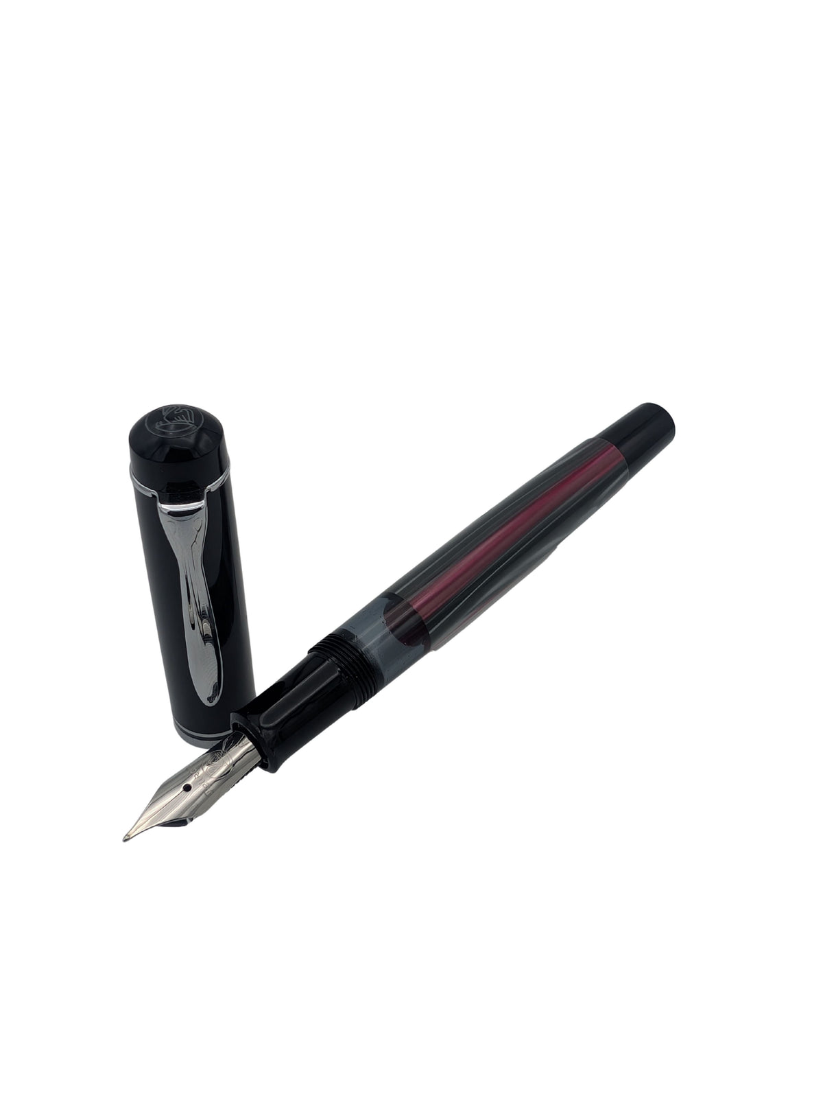 Pelikan M200 Non-Telekom Gray / Magenta - Fine Nib - Pre-Owned
