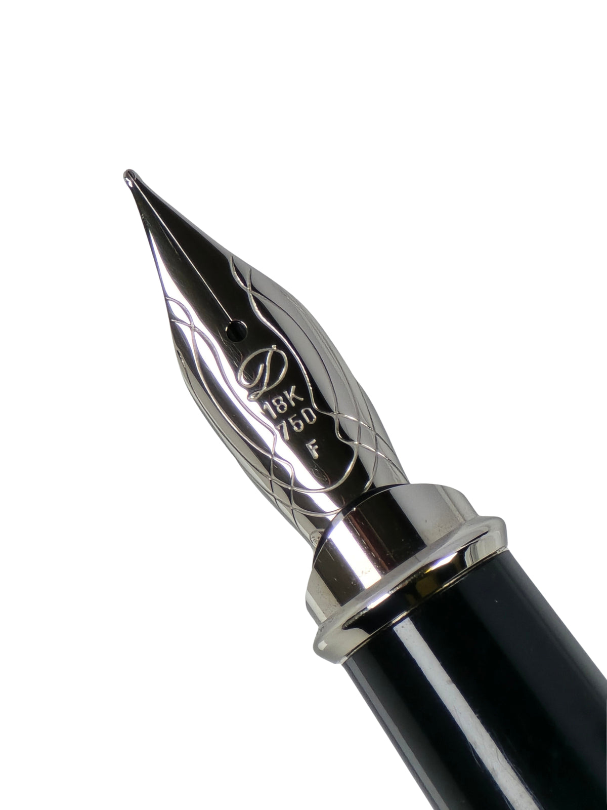 ST Dupont Olympio Black & Palladium - 18k Fine Nib - Pre-Owned