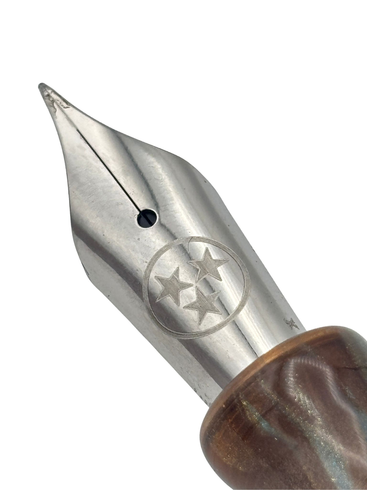 Tri Star Studio Turquoise Brown Swirl - Extra Fine Nib - Pre-Owned