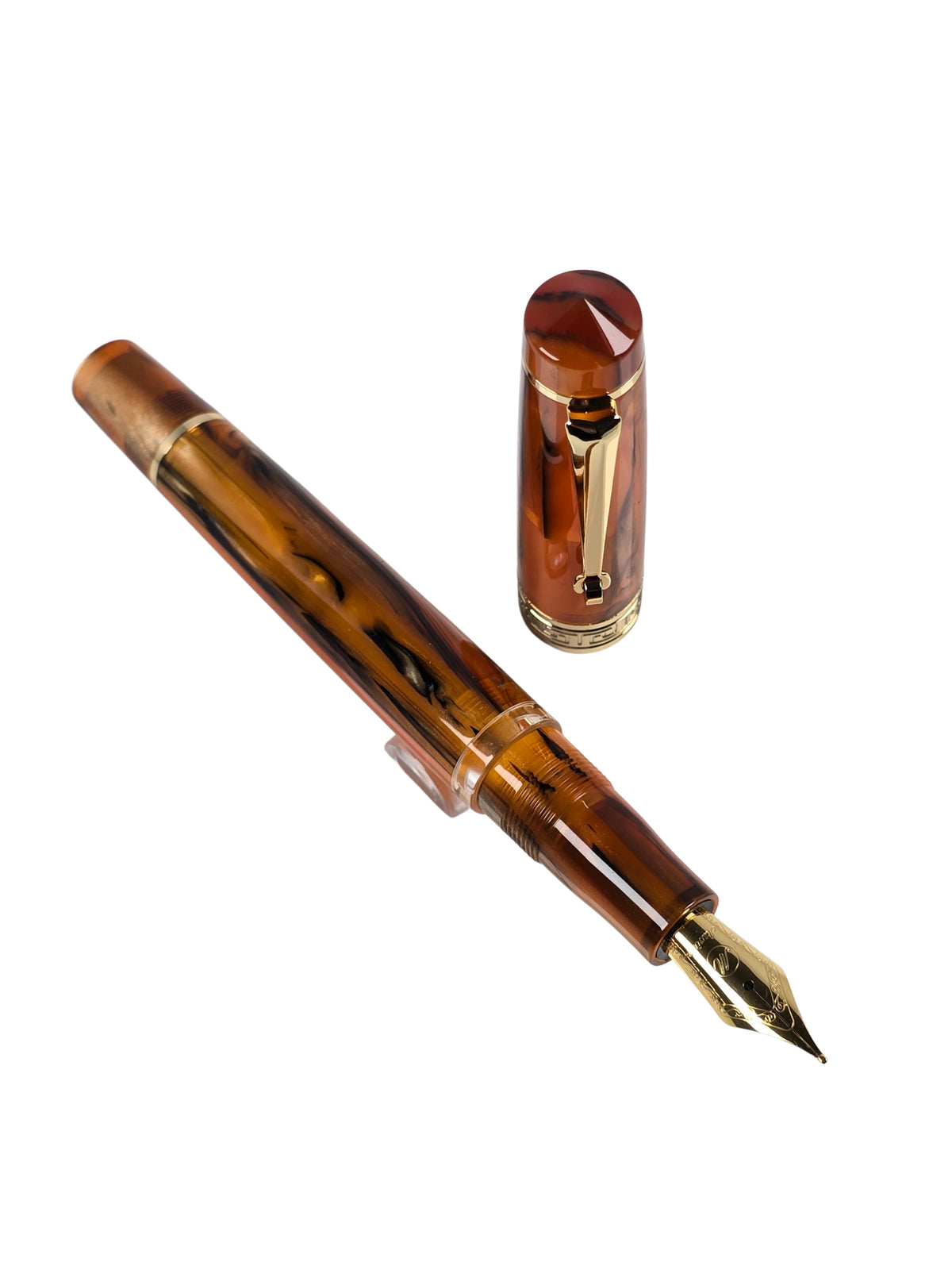Asvine P20 Amber - Medium Steel Nib - Pre-Owned