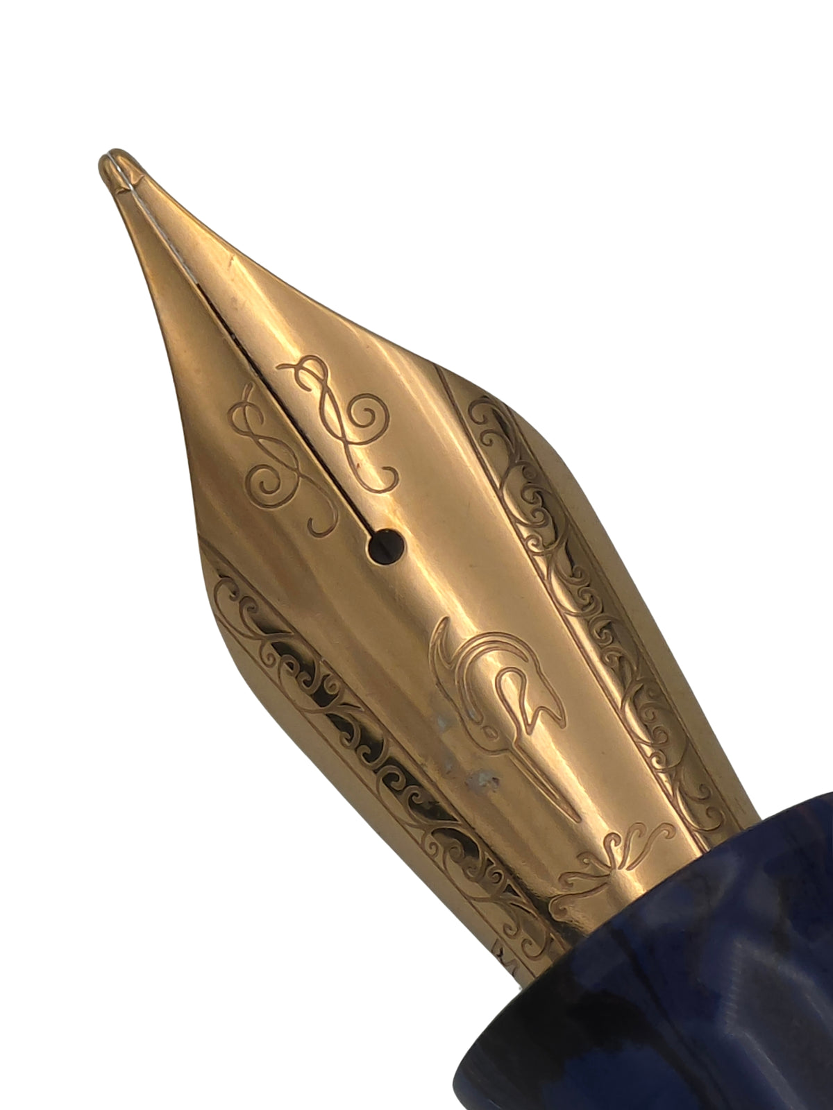 Nahvalur Nautilus Ebonite Blue & Purple - Medium Steel Nib - Pre-Owned