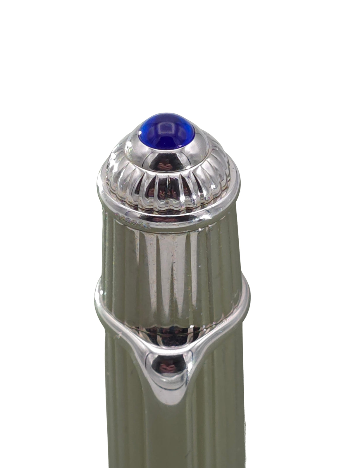 Cartier Diabolo Platinum Godron Pinstripe - 18k Medium Nib - Pre-Owned