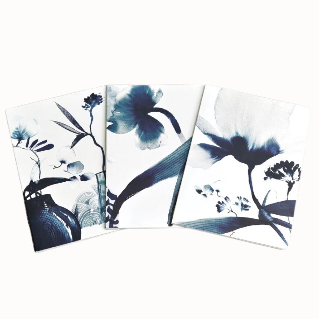 Clairefontaine Inkebana A5 Stitched Notebooks - Lined (3-Pack)
