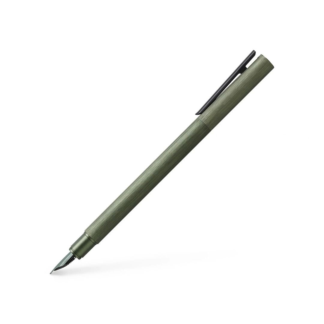 Faber-Castell NEO Slim Fountain Pen - Olive Green Aluminum