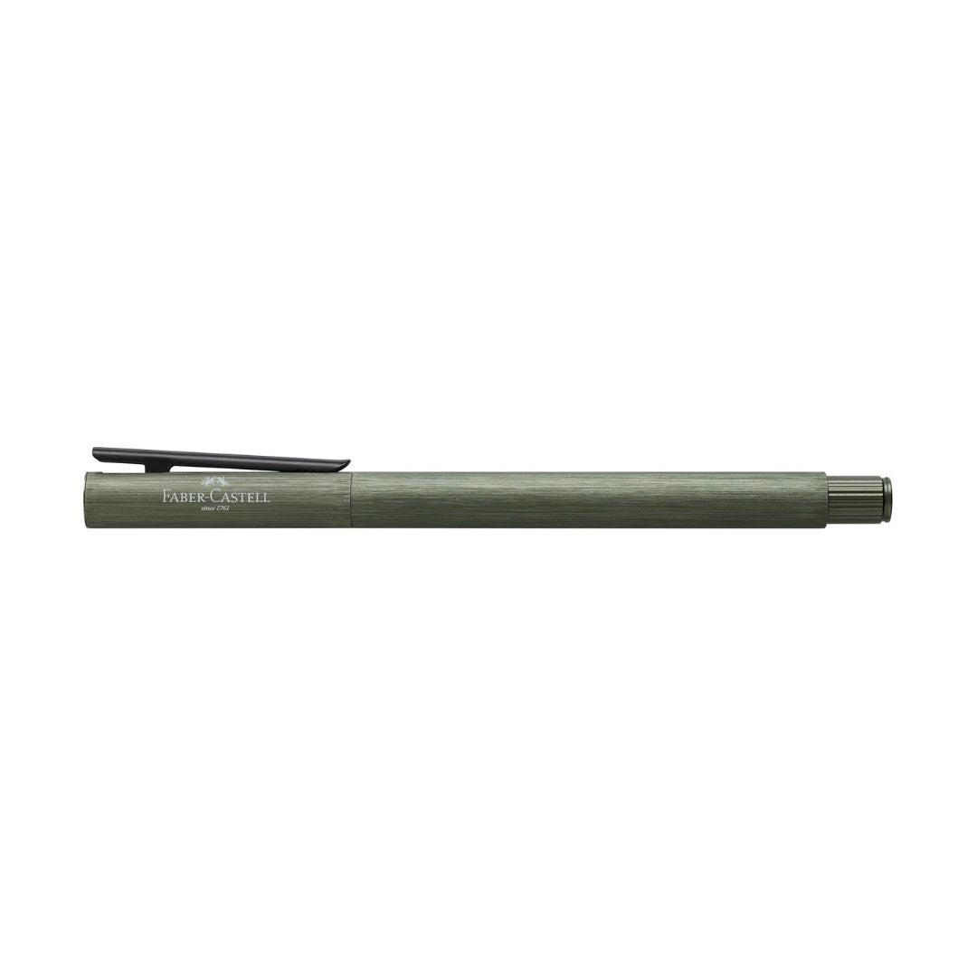 Faber-Castell NEO Slim Fountain Pen - Olive Green Aluminum
