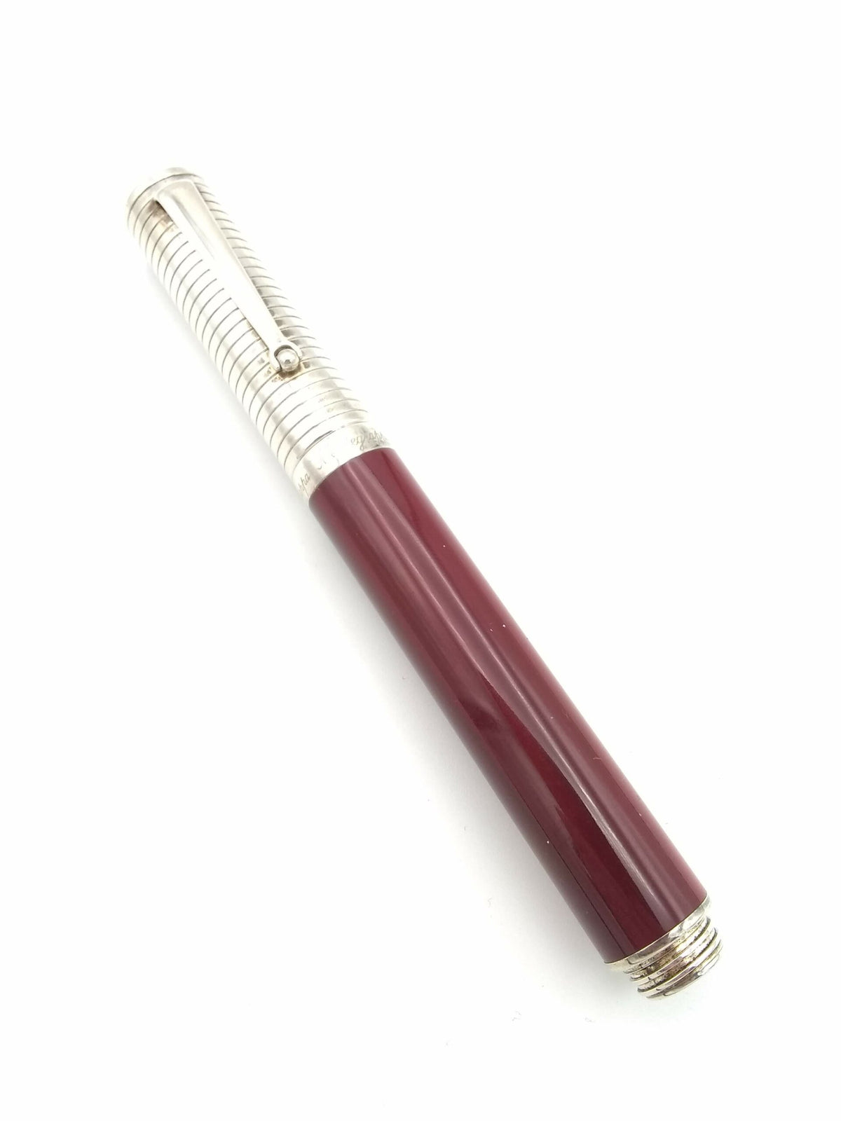 Montegrappa Espressione Duetto Red & Silver - 18K Medium Nib - Pre-Owned