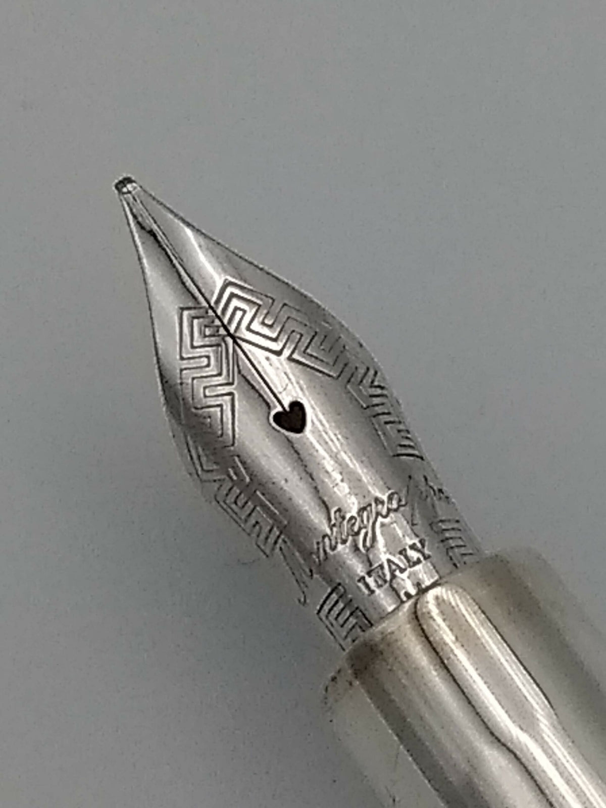 Montegrappa Espressione Duetto Red & Silver - 18K Medium Nib - Pre-Owned