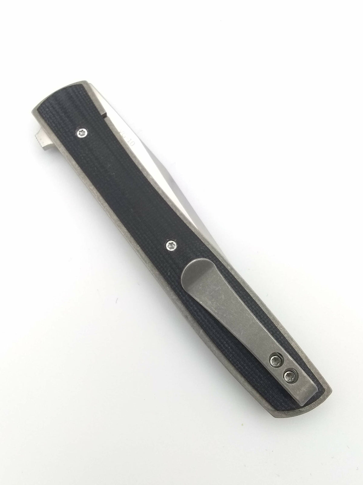 Boker Plus Urban Trapper Flipper VG10 Satin Plain Blade Black G10 Handles - Pre-Owned