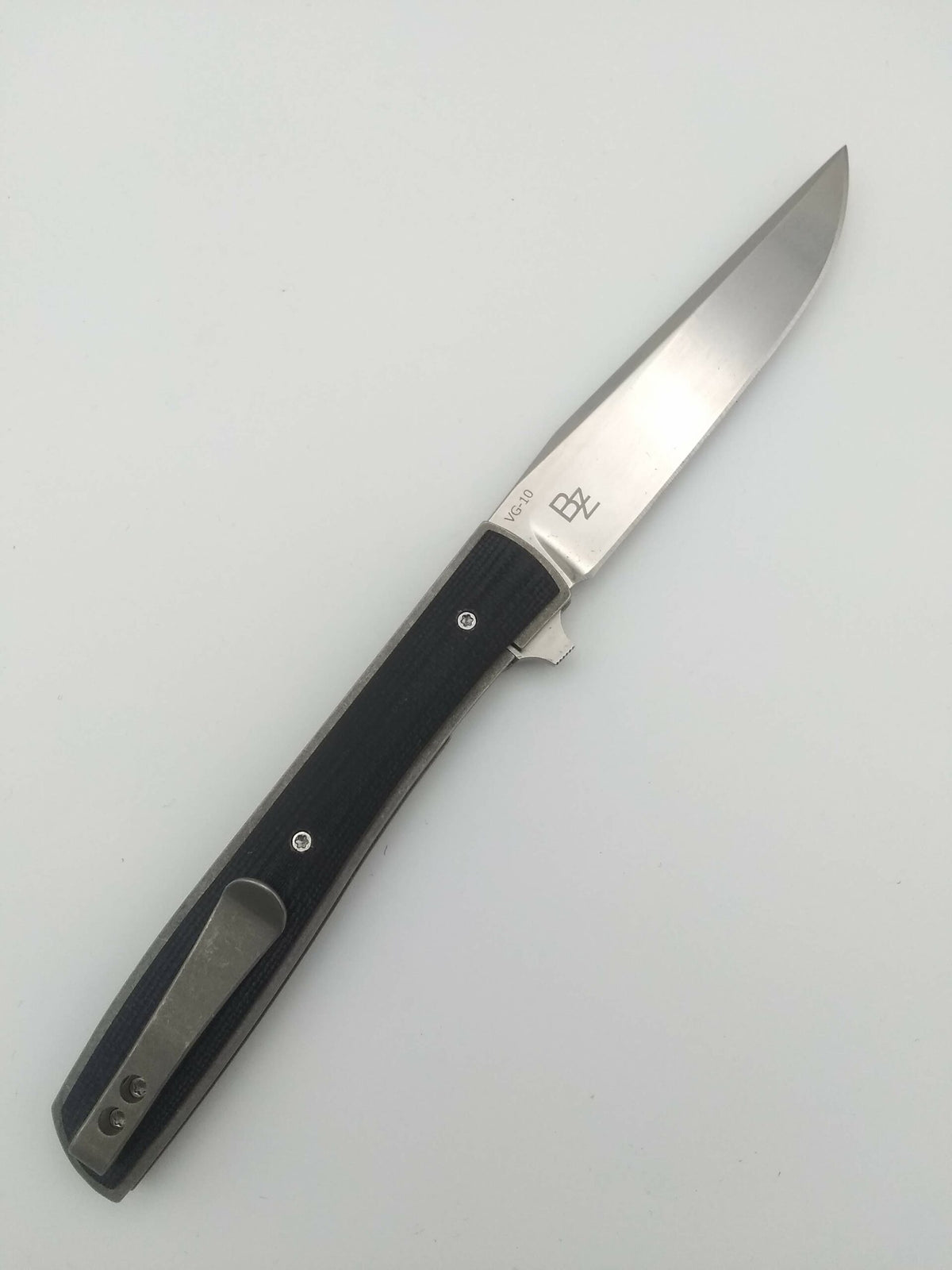 Boker Plus Urban Trapper Flipper VG10 Satin Plain Blade Black G10 Handles - Pre-Owned