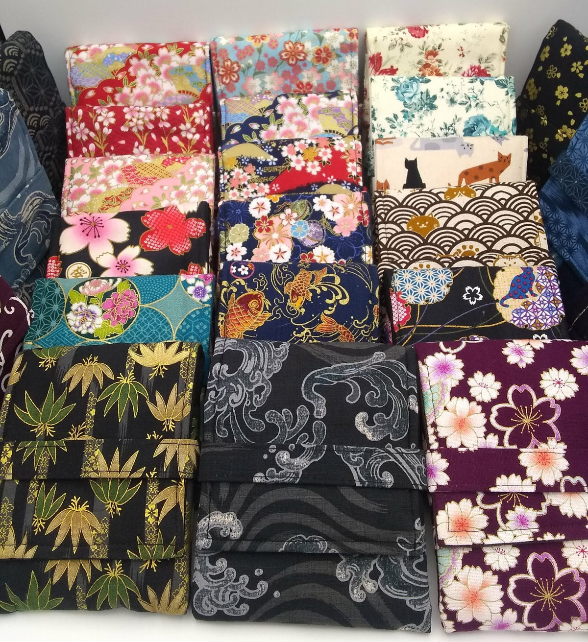 Japanese Cloth Pen Pouch - 4 Pen Slots