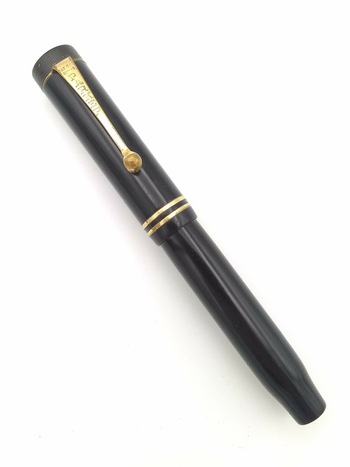 Parker Duofold Junior Black - 14k Medium Nib - Pre-Owned