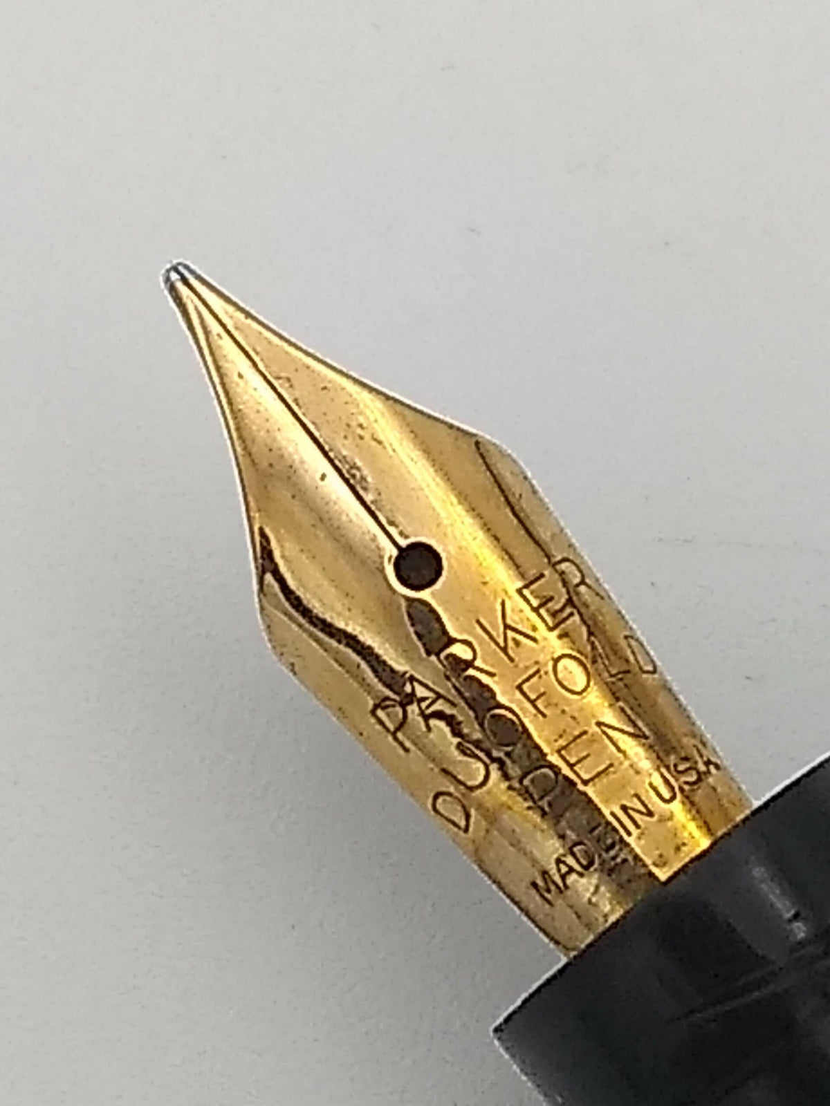 Parker Duofold Junior Black - 14k Medium Nib - Pre-Owned