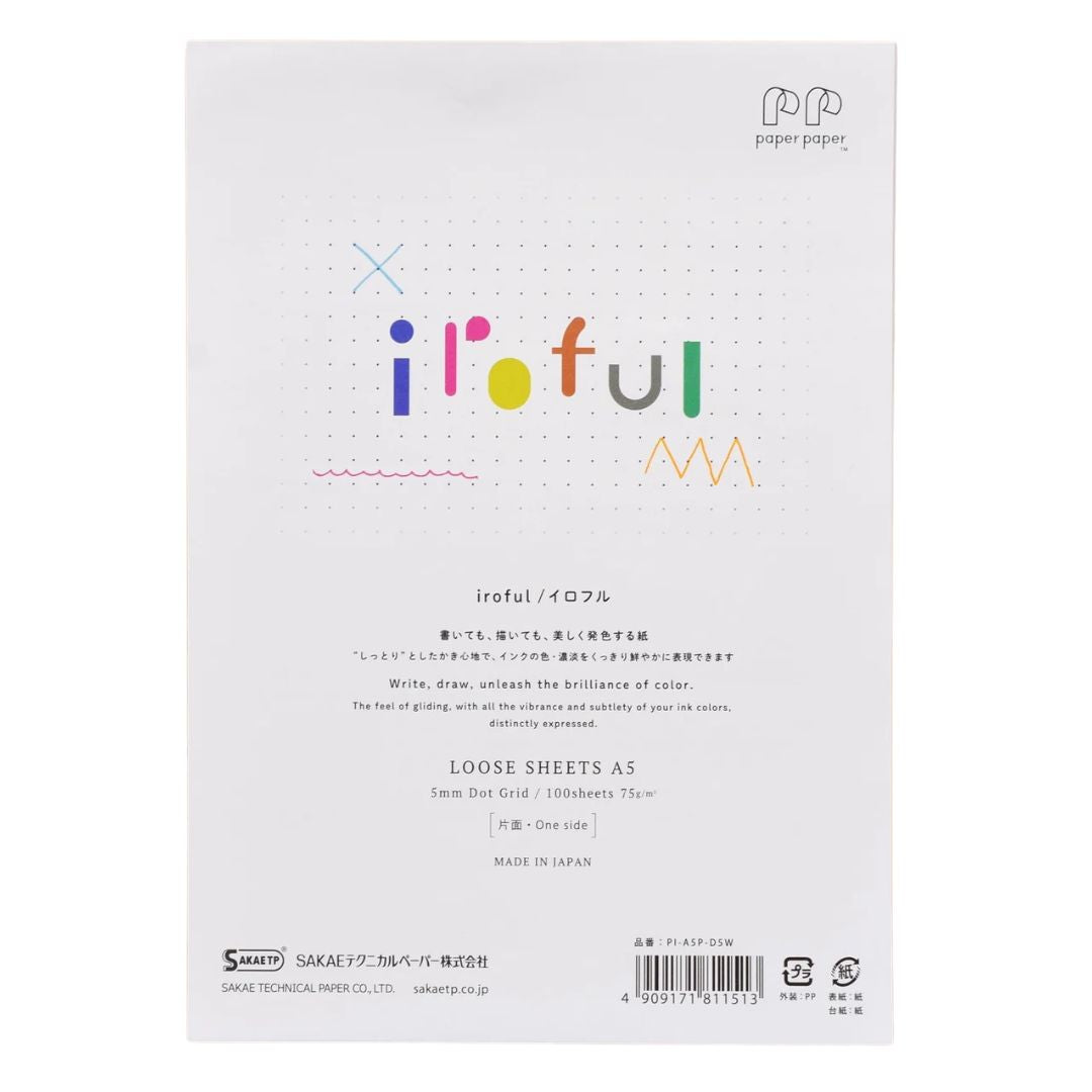Iroful Loose Leaf A5 Paper - 5mm Dot Grid