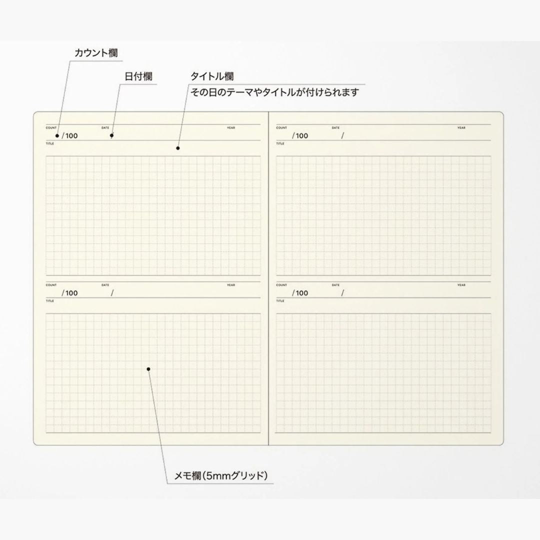 Laconic Style Notebook A5 - 100 Days