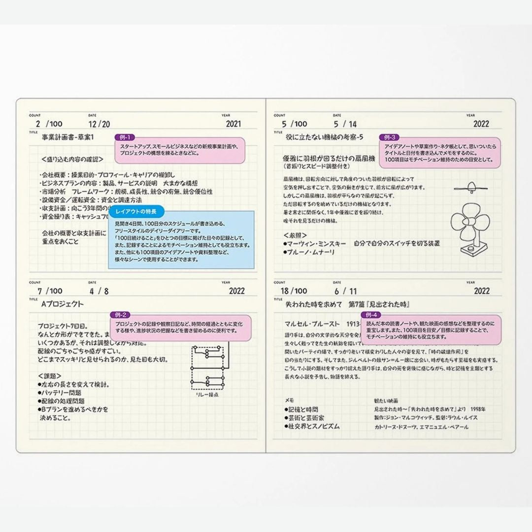 Laconic Style Notebook A5 - 100 Days