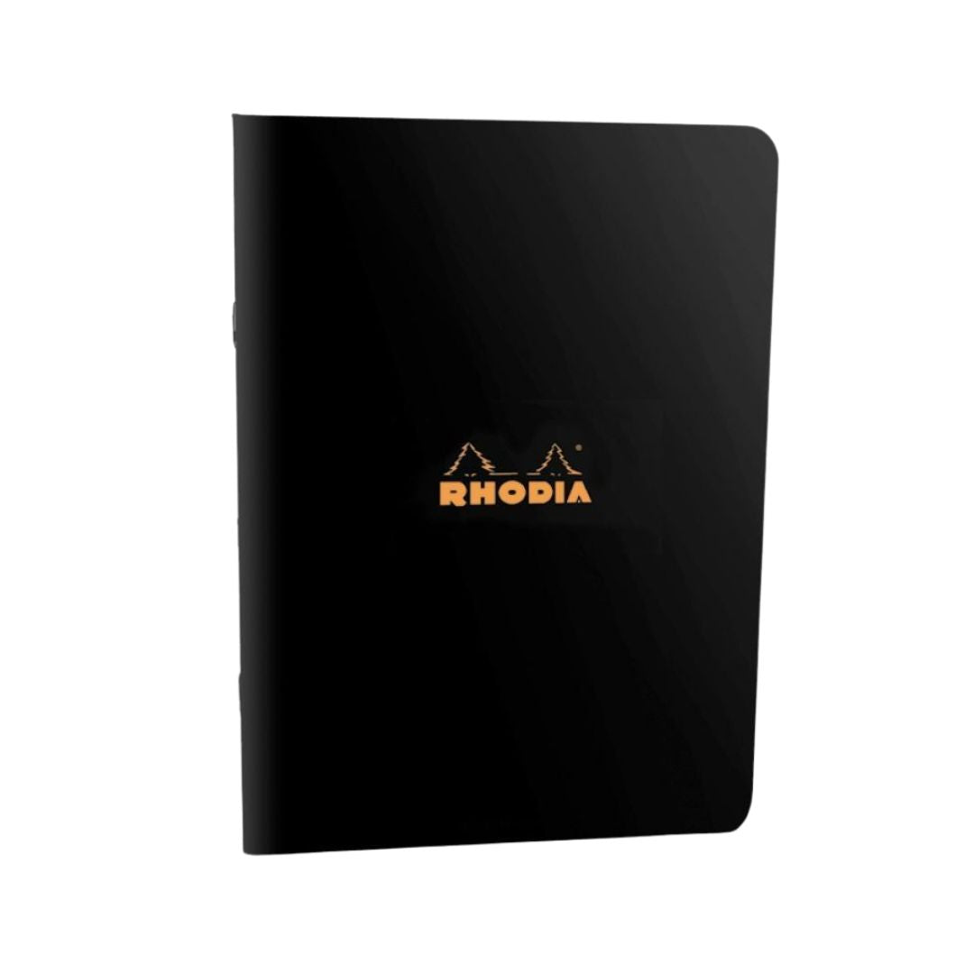 Rhodia Staplebound Lined Paper Notebook in Black - 6 x 8.25