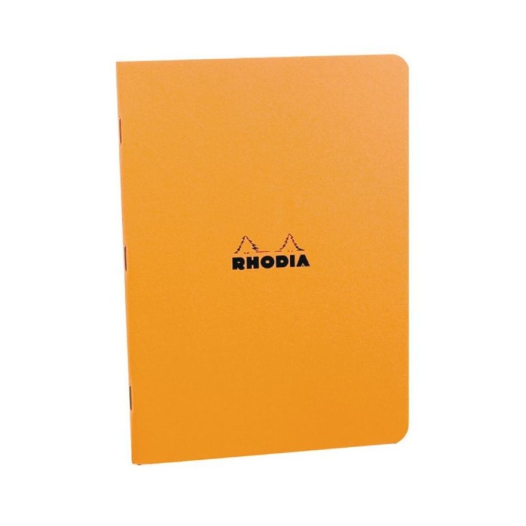 Rhodia Staplebound Lined Paper Notebook in Orange - 6 x 8.25