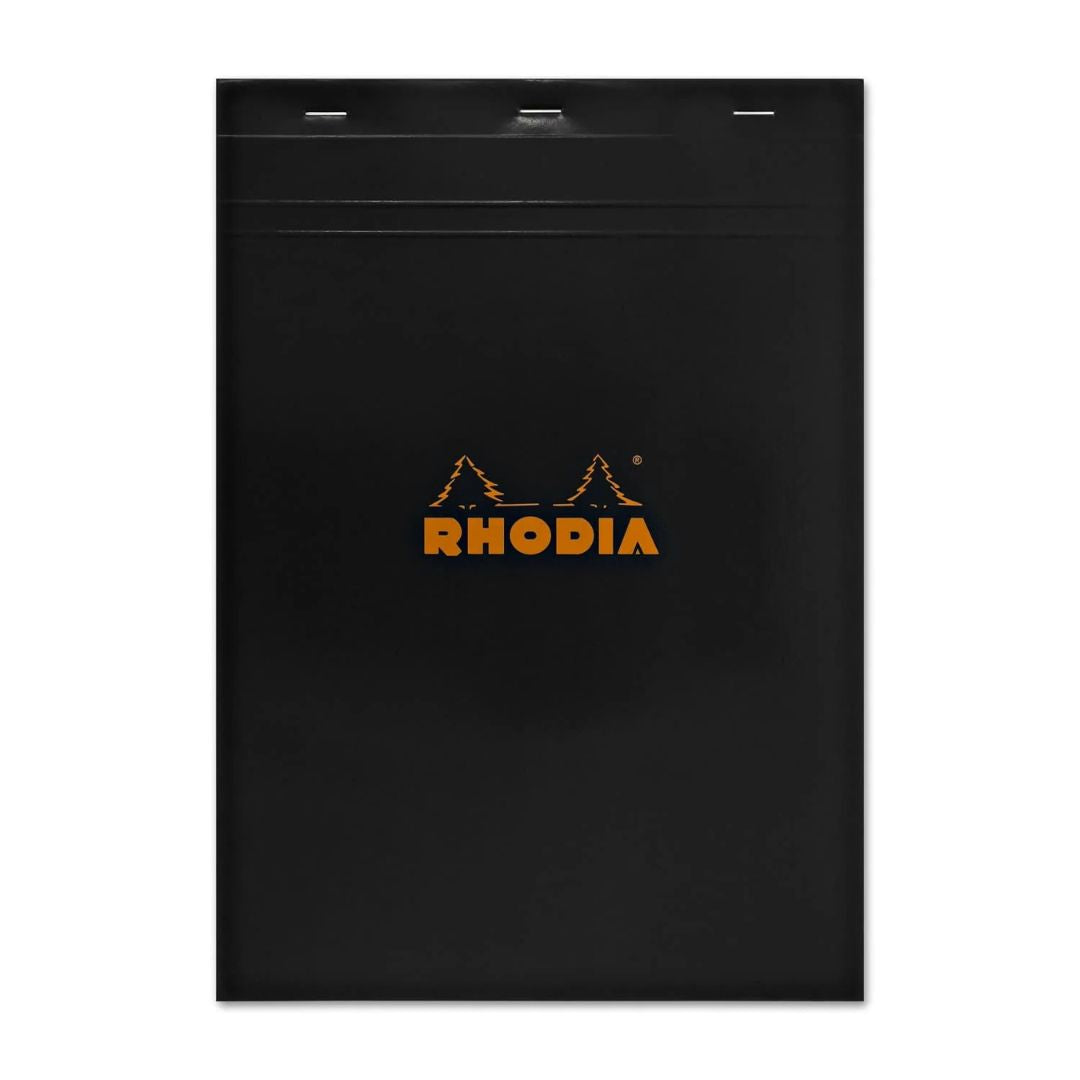 Rhodia No. 18 Staplebound 8.25 x 11.75 Graph Notepad in Black
