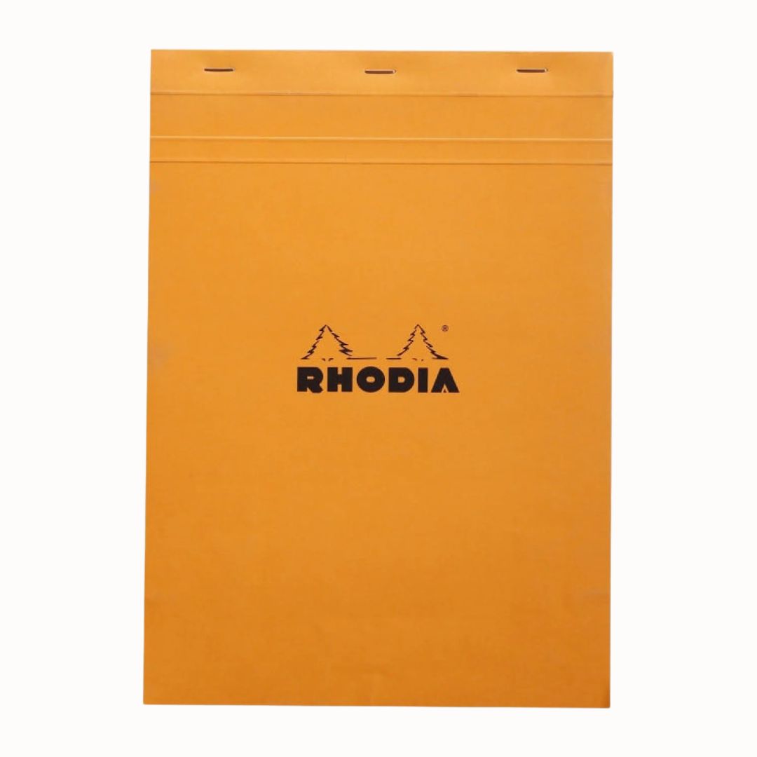 Rhodia No. 18 Staplebound 8.25 x 11.75 Graph Notepad in Orange