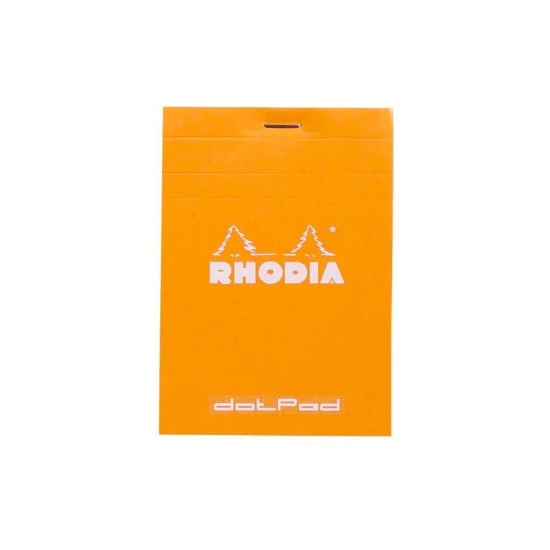 Rhodia Staplebound A7 Dot Grid Notepad in Orange