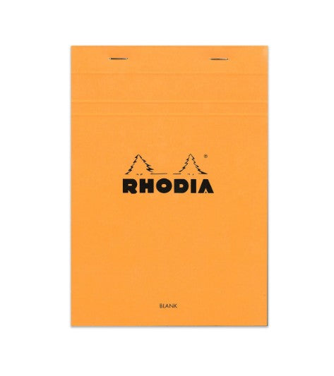 Rhodia No. 16 Staplebound 6 x 8.25 Blank Notepad in Orange