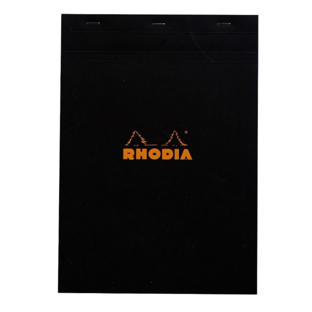 Rhodia Staplebound A4 Blank Notepad in Black