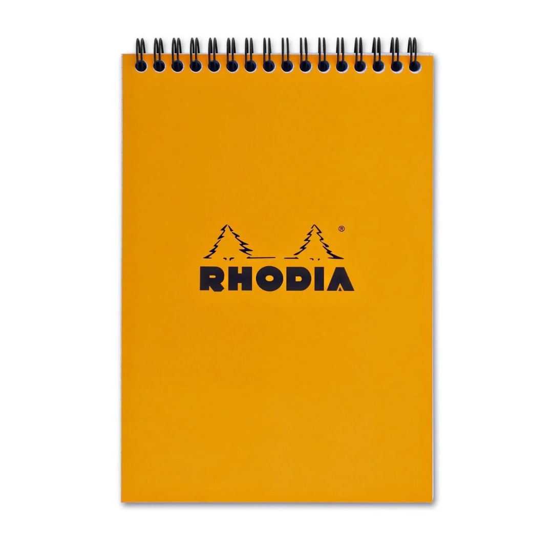 Rhodia Wirebound Lined Paper Notepad in Orange - 6 x 8.25