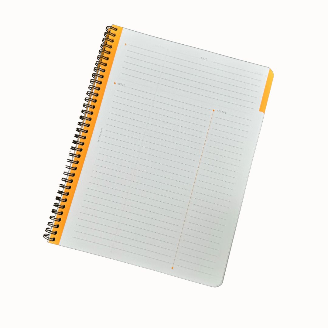 Rhodia Wiredbound Lined Meeting Book Notebook in Black - 9 x 11.75