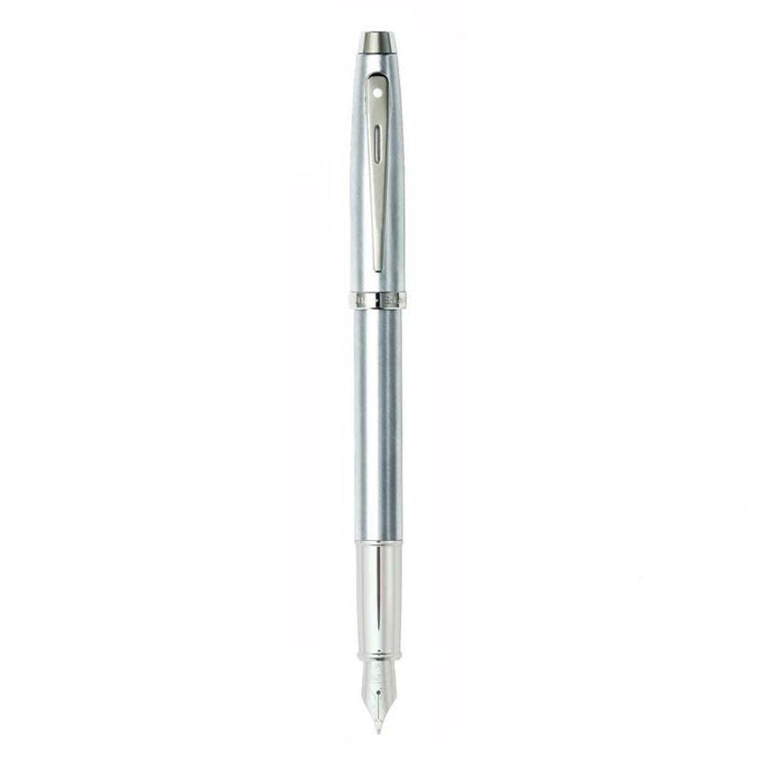 Sheaffer 100 Brushed Chrome Fountain Pen