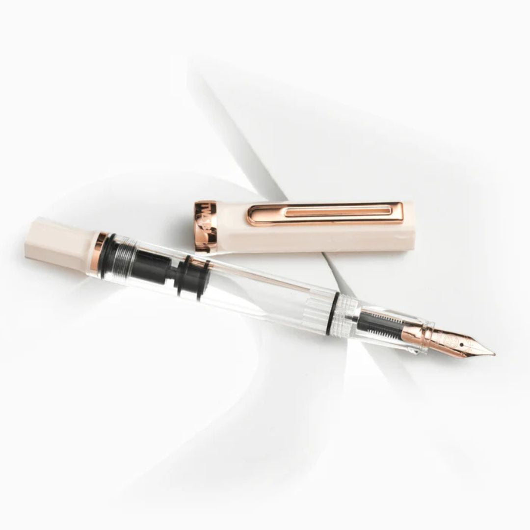 TWSBI ECO Creme and Rose Gold Fountain Pen