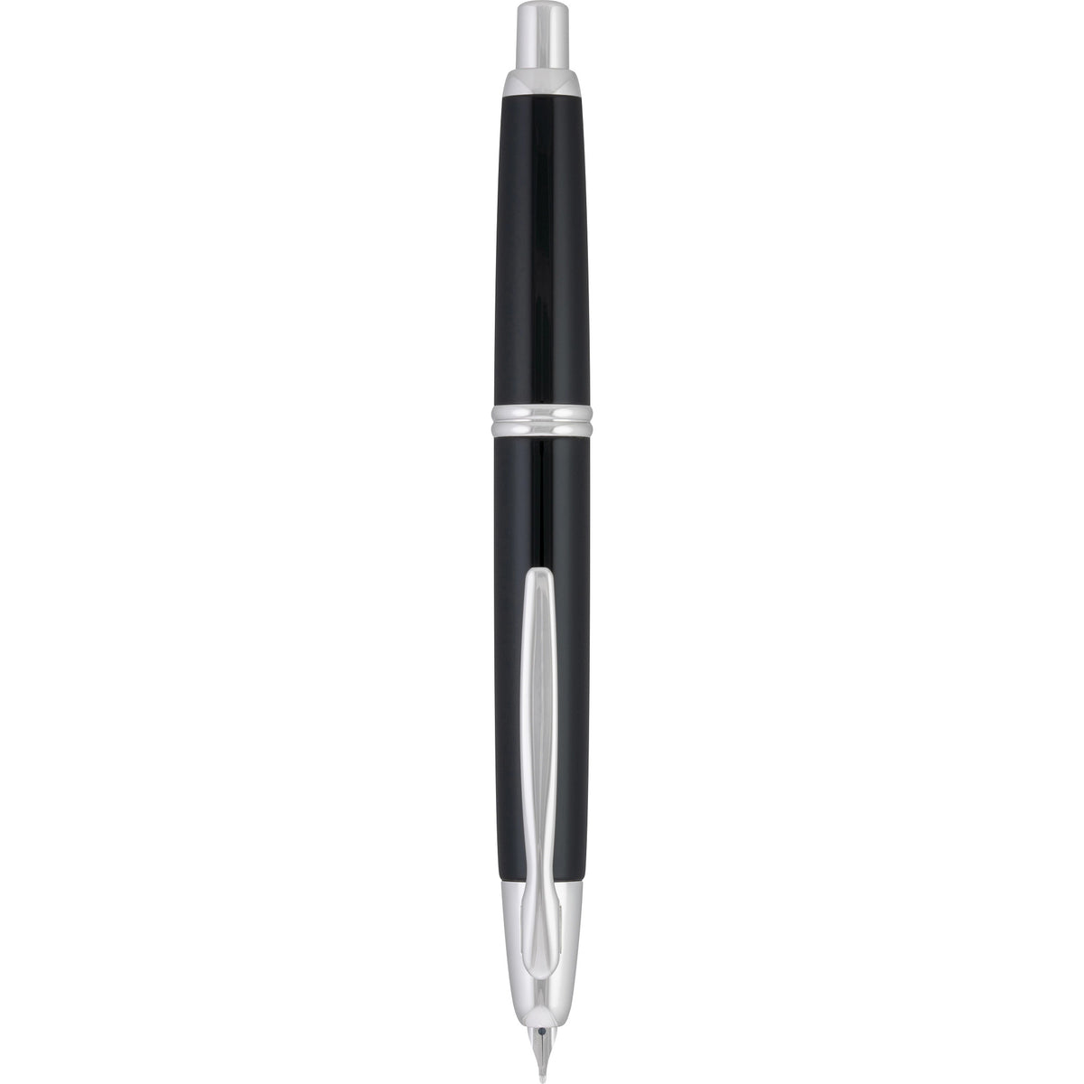Pilot Vanishing Point Fountain Pen - Black & Rhodium