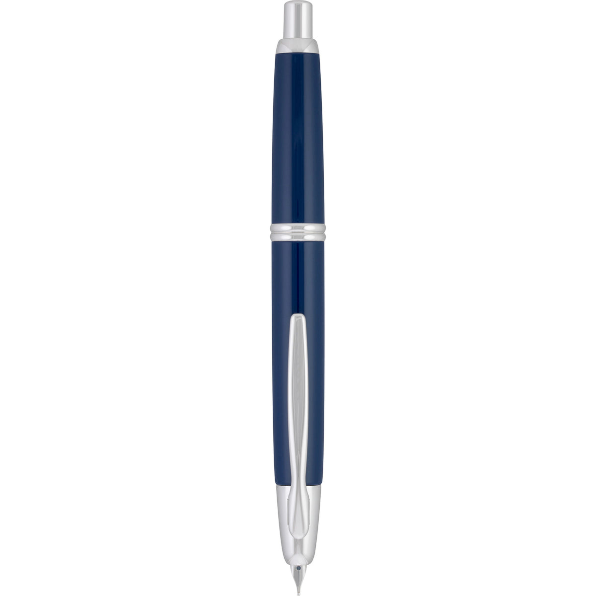 Pilot Vanishing Point Fountain Pen - Blue & Rhodium