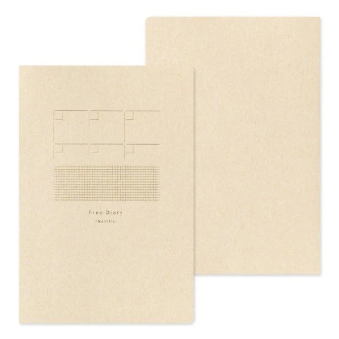 Midori Yuru Log Notebook - B6 - Free Monthly Diary