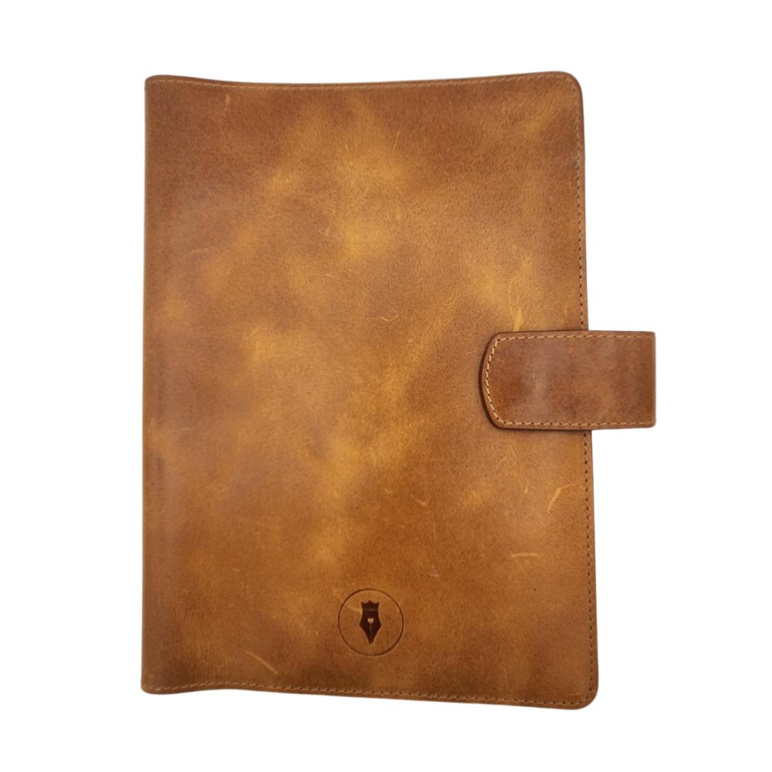 Eng Leather Co. A5 Leather Notebook Cover - Crazy Horse Brown